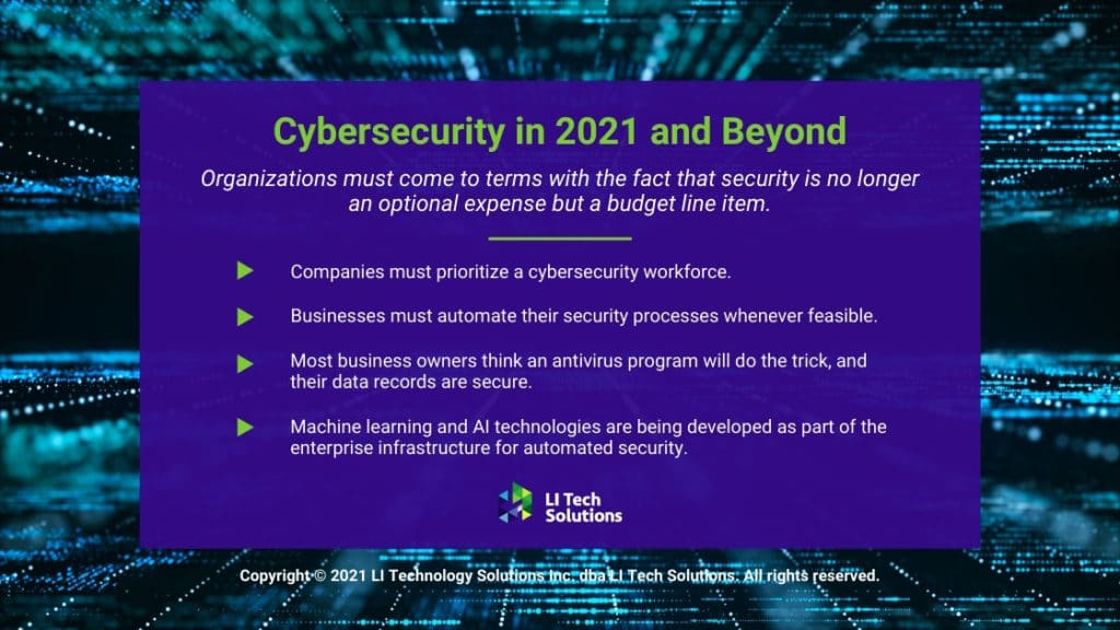 Callout 4-digital matrix background-Cybersecurity in 2021 and Beyond - with 4 descriptions