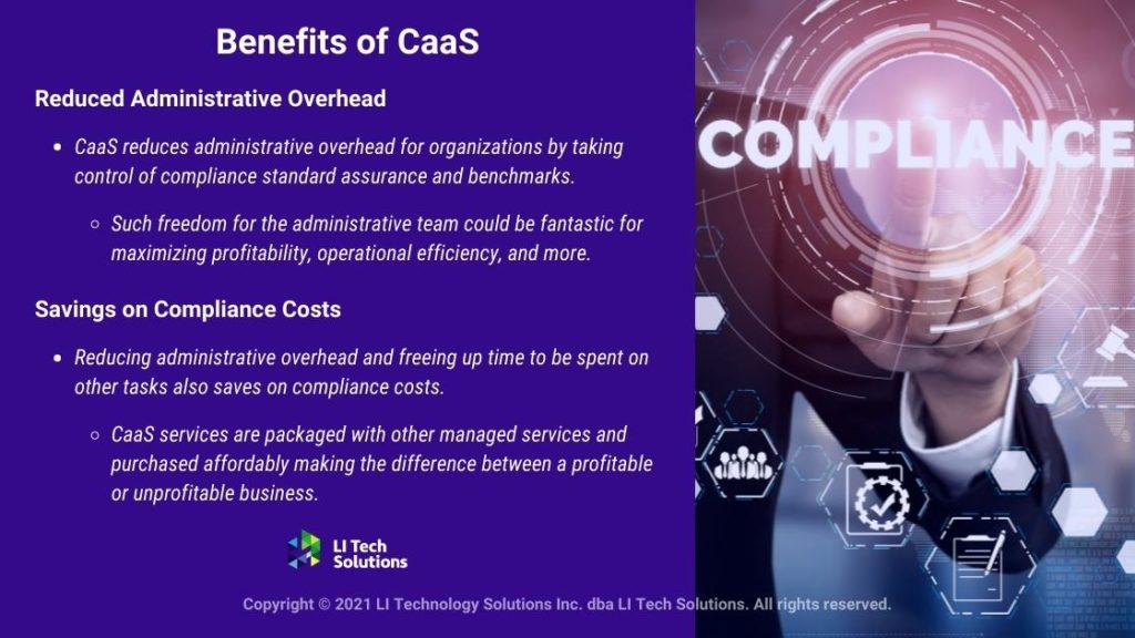 Callout 2- Compliance graphic - Benefits of CaaS- 2 benefits listed with facts
