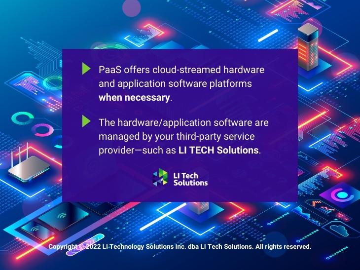 Callout 3: Cloud technology infrastructure - PaaS offers hardware/application software