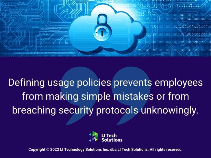 Callout 3: Cloud computing security lock- Define usage policies fact
