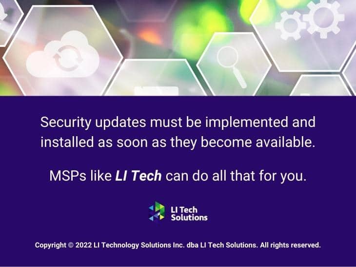 Callout 3: Cloud technology concept - MSPs take care of security updates