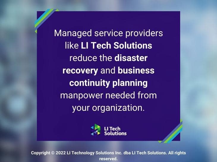 Callout 4: LITech Solutions is a managed services provider offers these services - blurred background