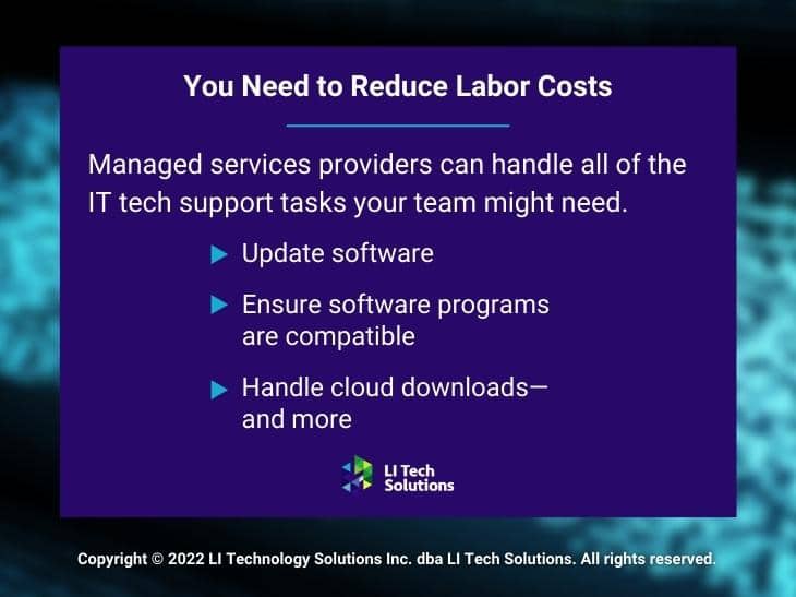 Callout 1: You need to reduce labor costs- 3 ways managed services providers help