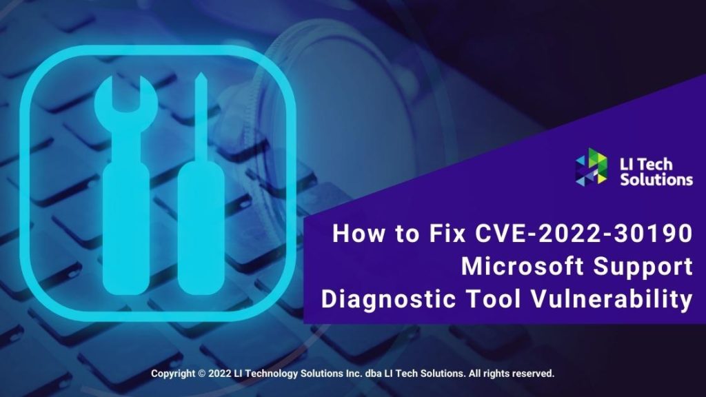 How to Fix CVE202230190 Microsoft Support Diagnostic Tool