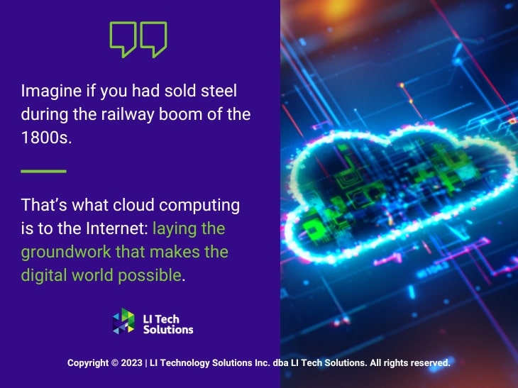 Callout 1: Cloud technology concept- quote from text about cloud computing