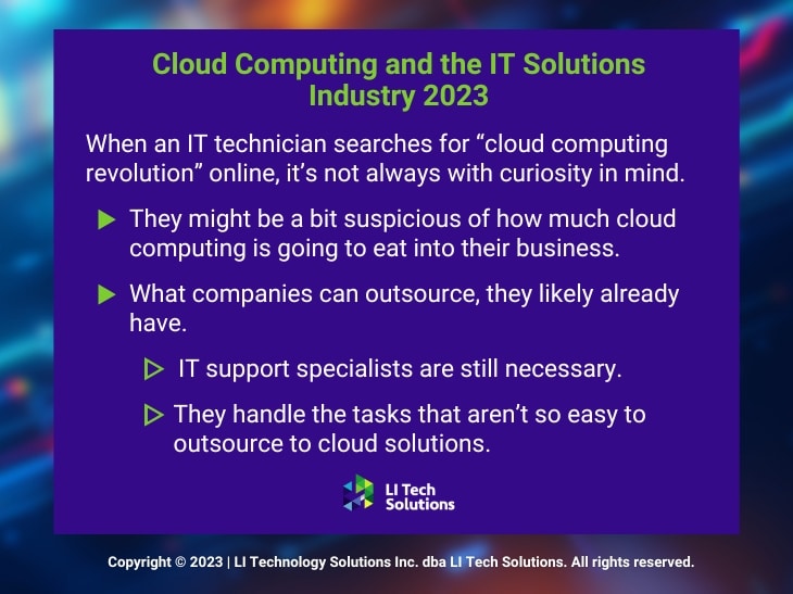 Callout two: cloud computing and the IT solutions industry 2023- four bullet points