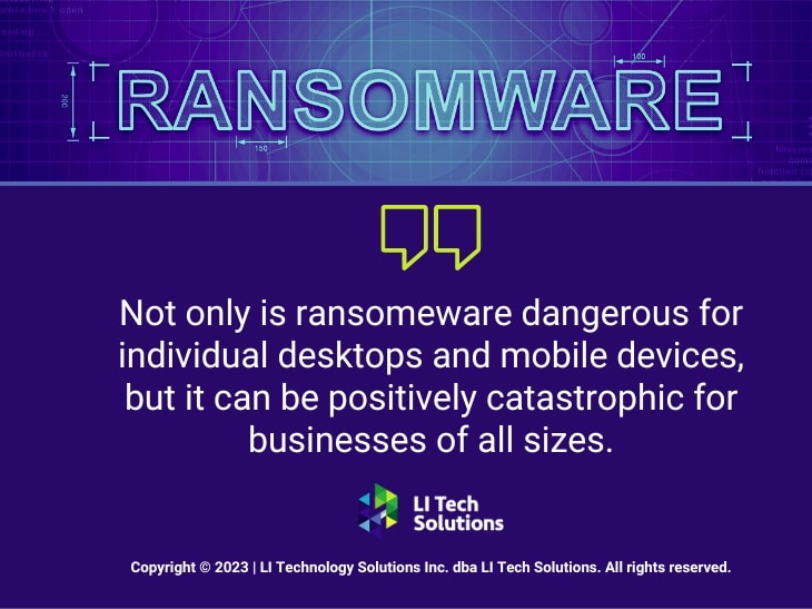 Callout 1: Ransomware words in all caps- ransomware quote from text.
