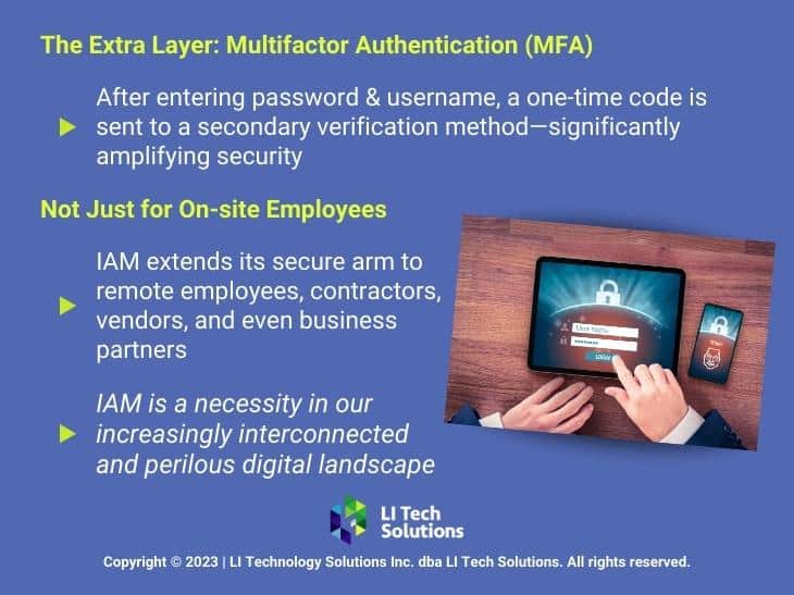 Callout 3: two-factor authentication and face identification security concept- multifactor (MFA) fact. IAM facts