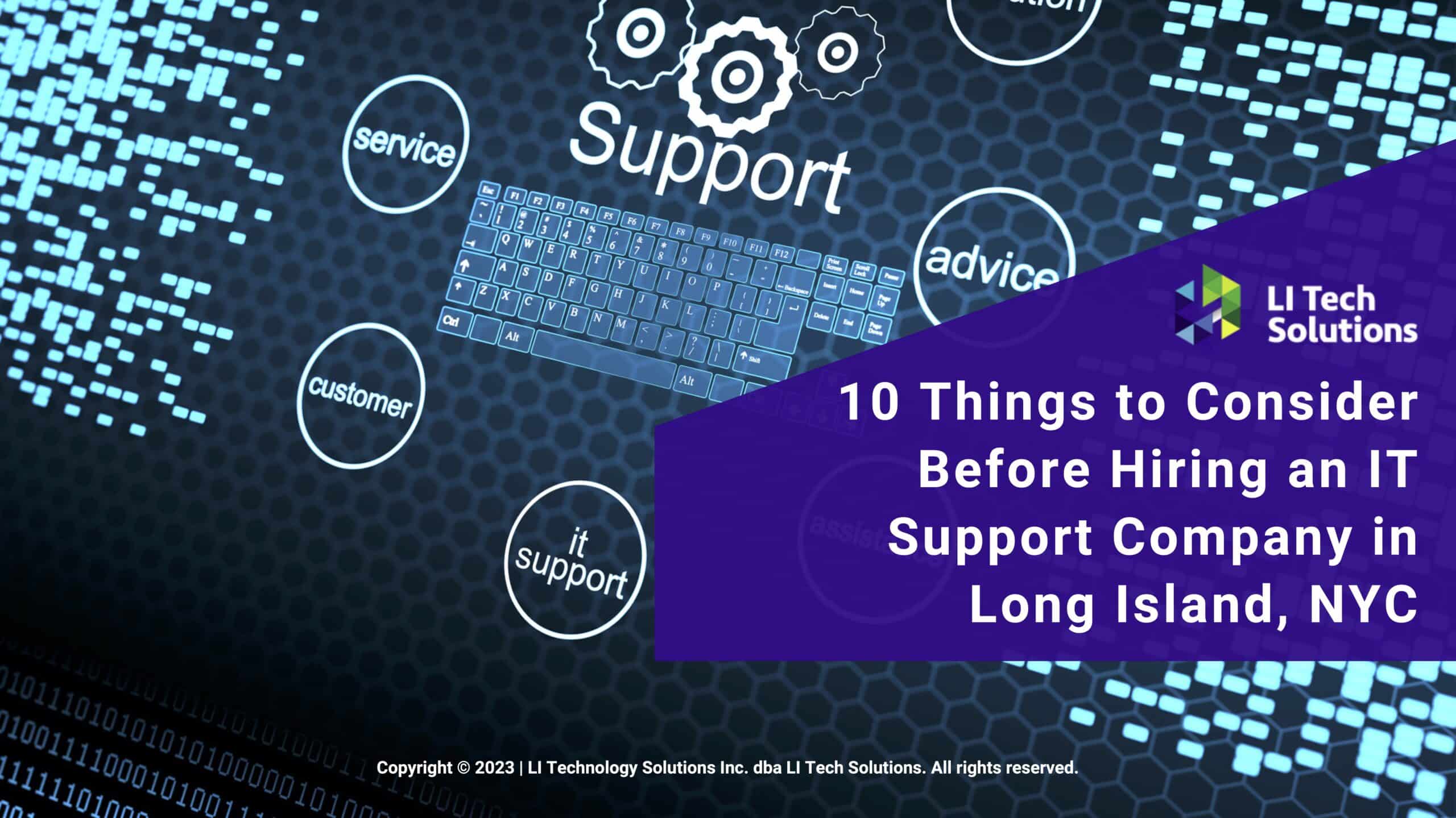 Featured: IT support abstract- 10 Things to consider before hiring an IT support company in Long Island, NYC