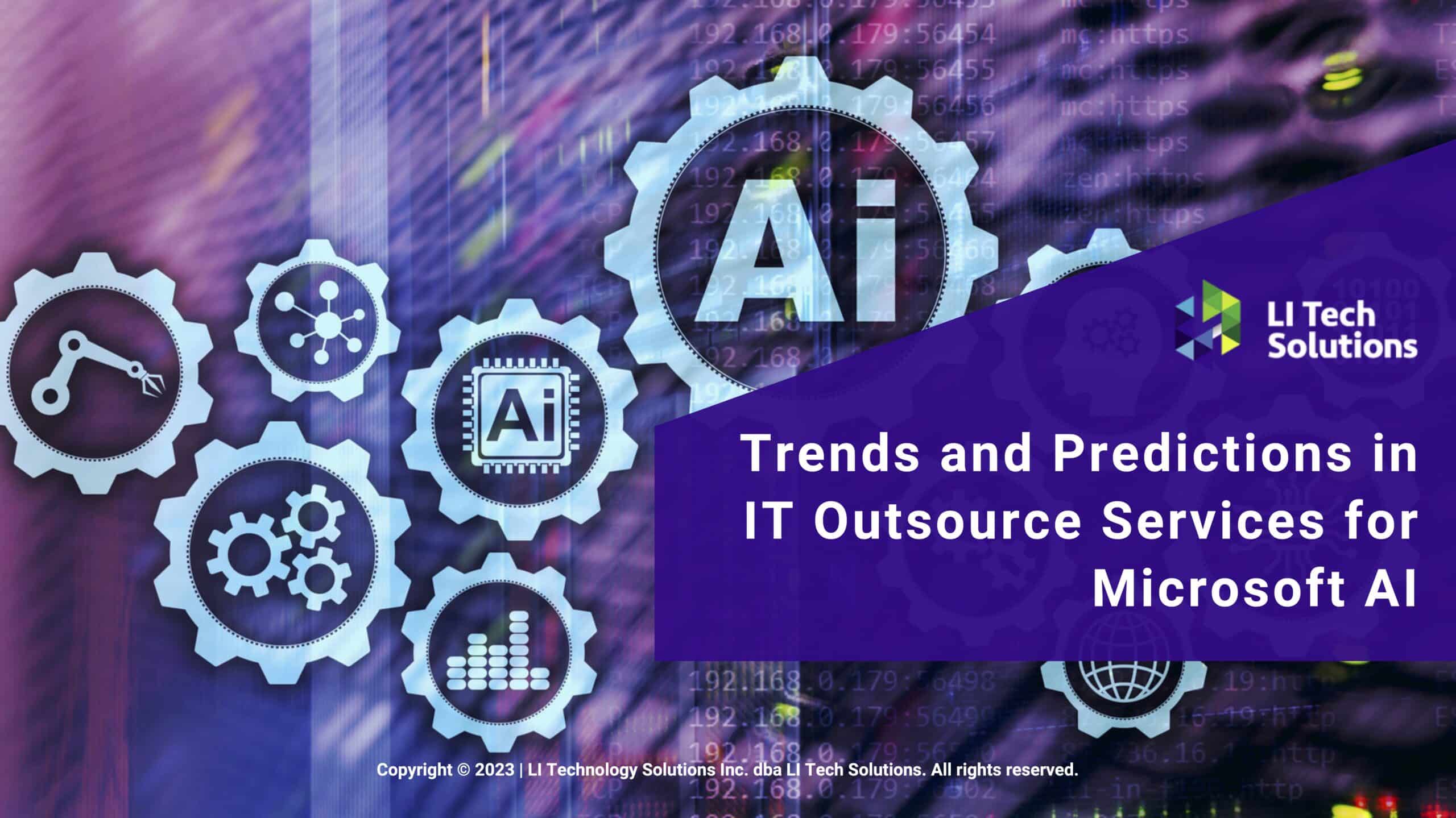 Featured: AI hi-tech business technology concept- Trends and Predictions in IT Outsource Services for Microsoft AI