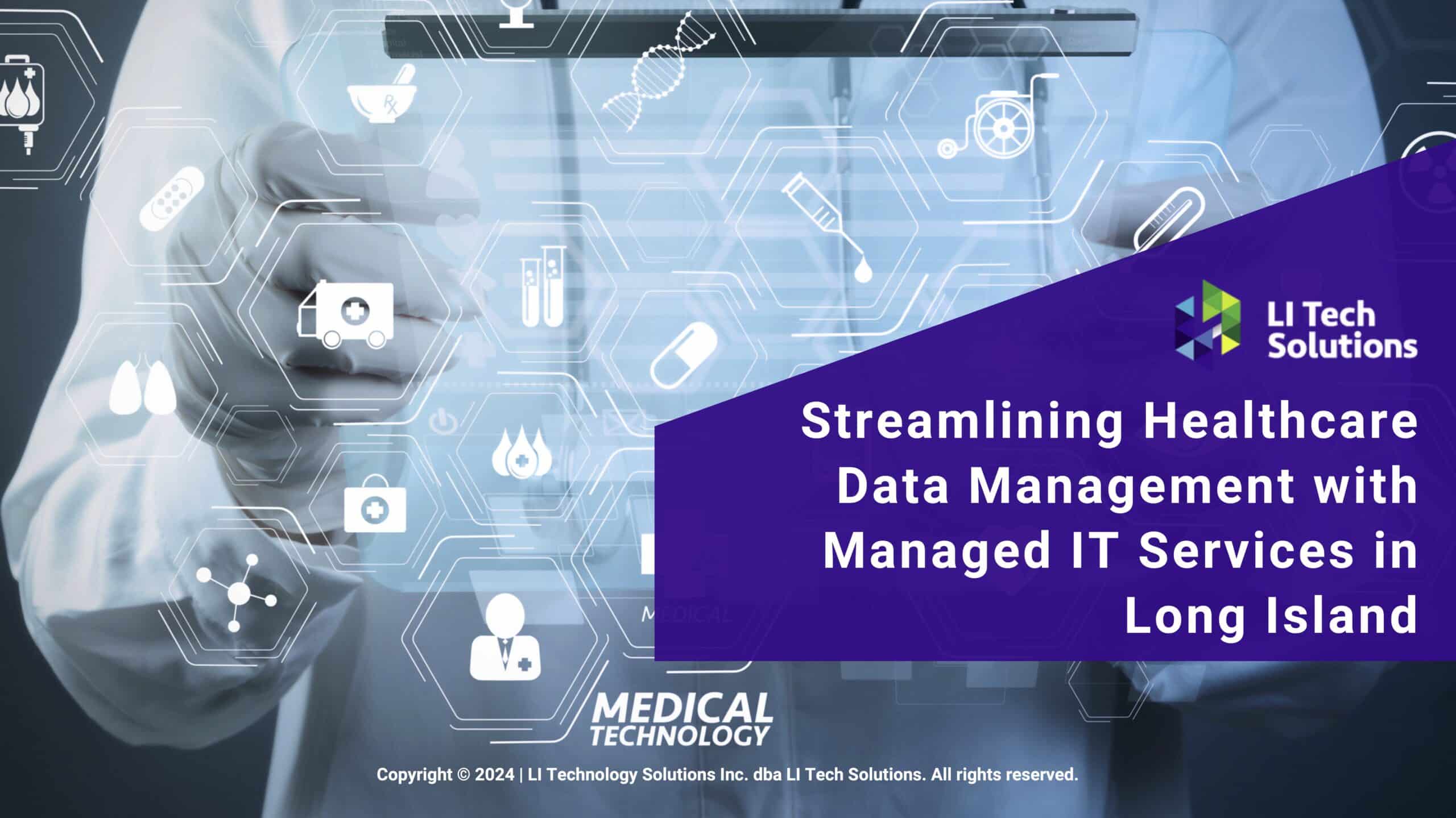 Featured: Modern VR with medical technology diagram- Streamlining Healthcare Data Management with Managed IT Services in Long Island