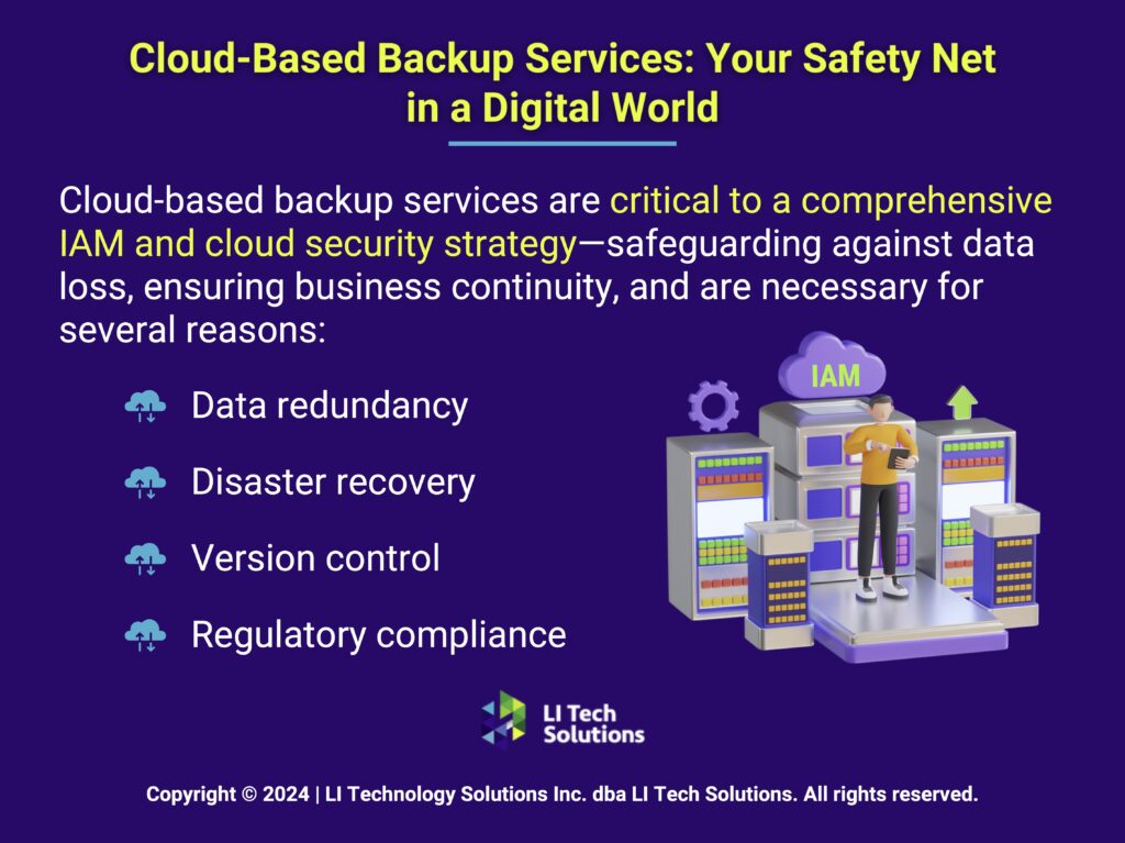 Callout 4: Server room with web hosting infrastructure- cloud-based backup services - 4 reasons for IAM cloud security