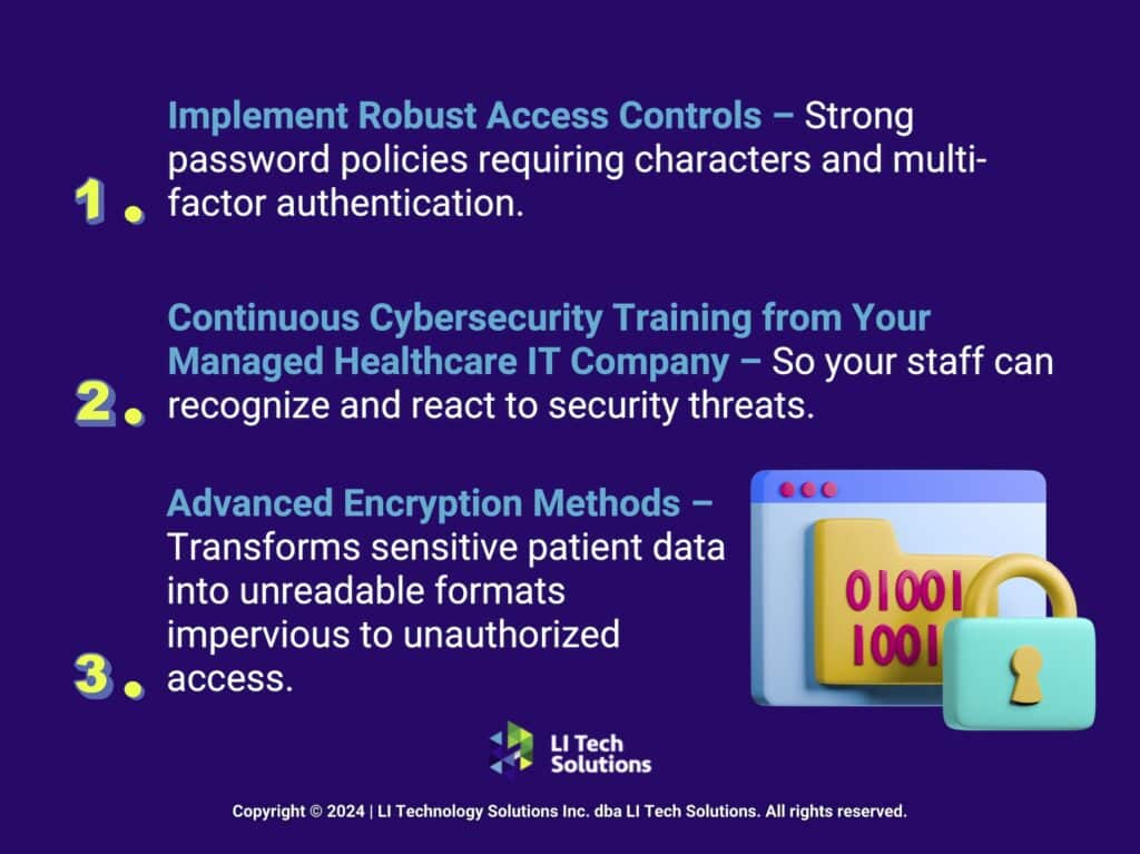 Callout 2: Encryption graphic- 1-3 best practices for cybersecurity healthcare IT services