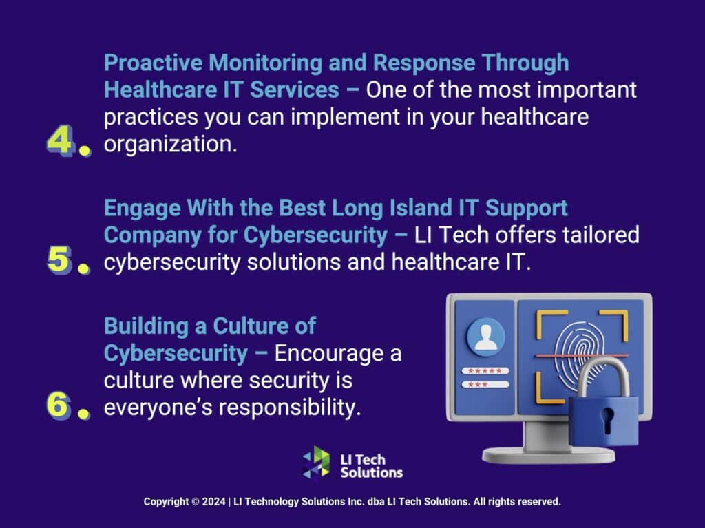 Callout 3: Biometric security cybersecurity symbol- 4-6 best cybersecurity best practices for healthcare services.