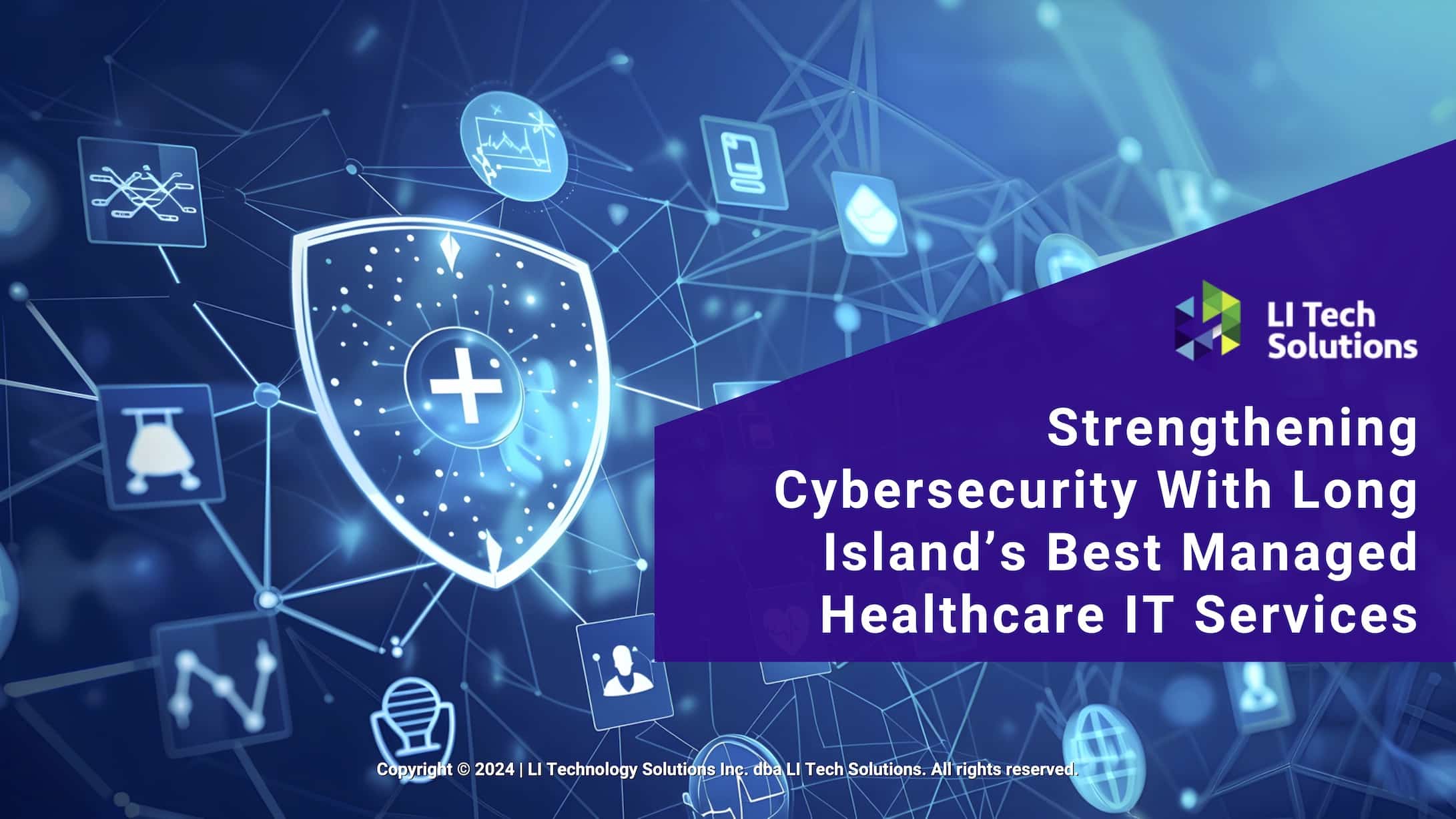 Featured: Digital healthcare security with medical icons- Strengthening cybersecurity with Longs Island's best managed healthcare IT services