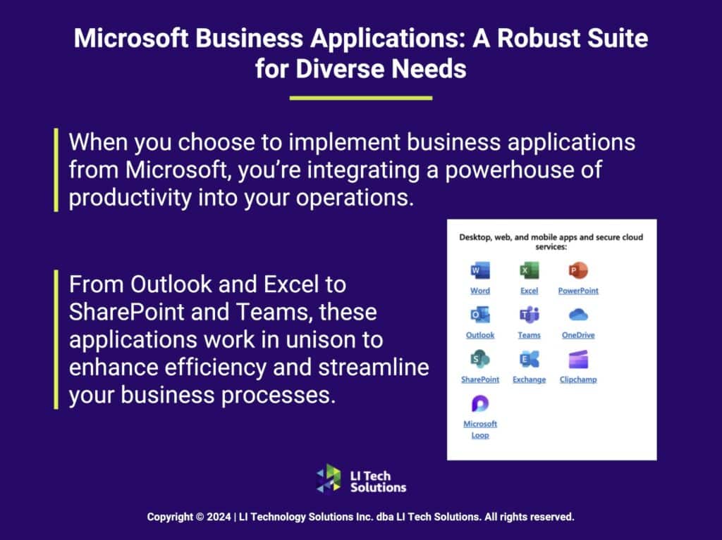 Callout 1: Screenshot of Microsoft apps- Microsoft Business Applications- 2 facts