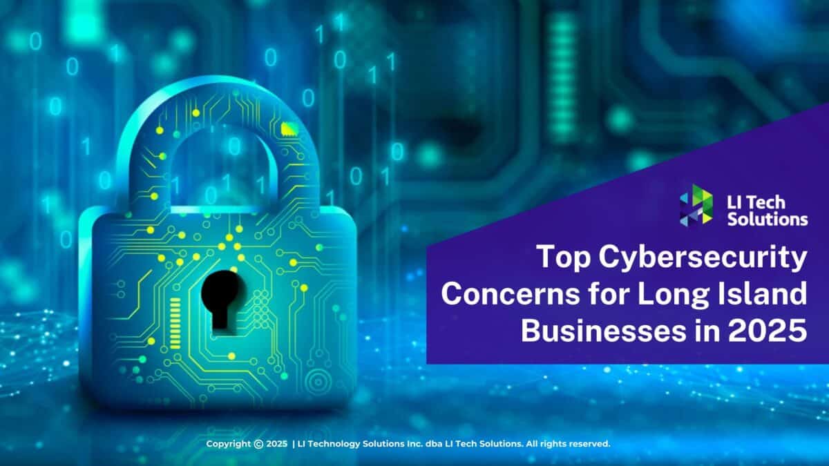 Glowing digital clock, cybersecurity concept- Top Cybersecurity Concerns for Long Island Businesses in 2025.