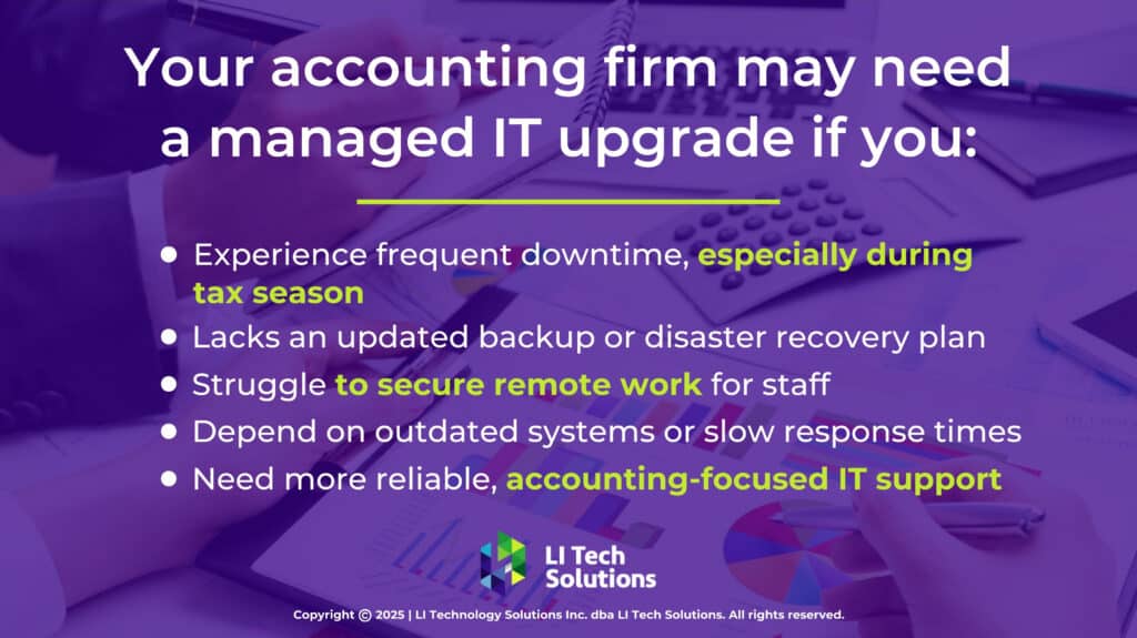 Checklist for when an accounting firm needs IT upgrade.